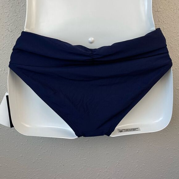 NWT DKNY Navy Blue Tankini and Matching Bottoms Size 6 - Picture 10 of 11